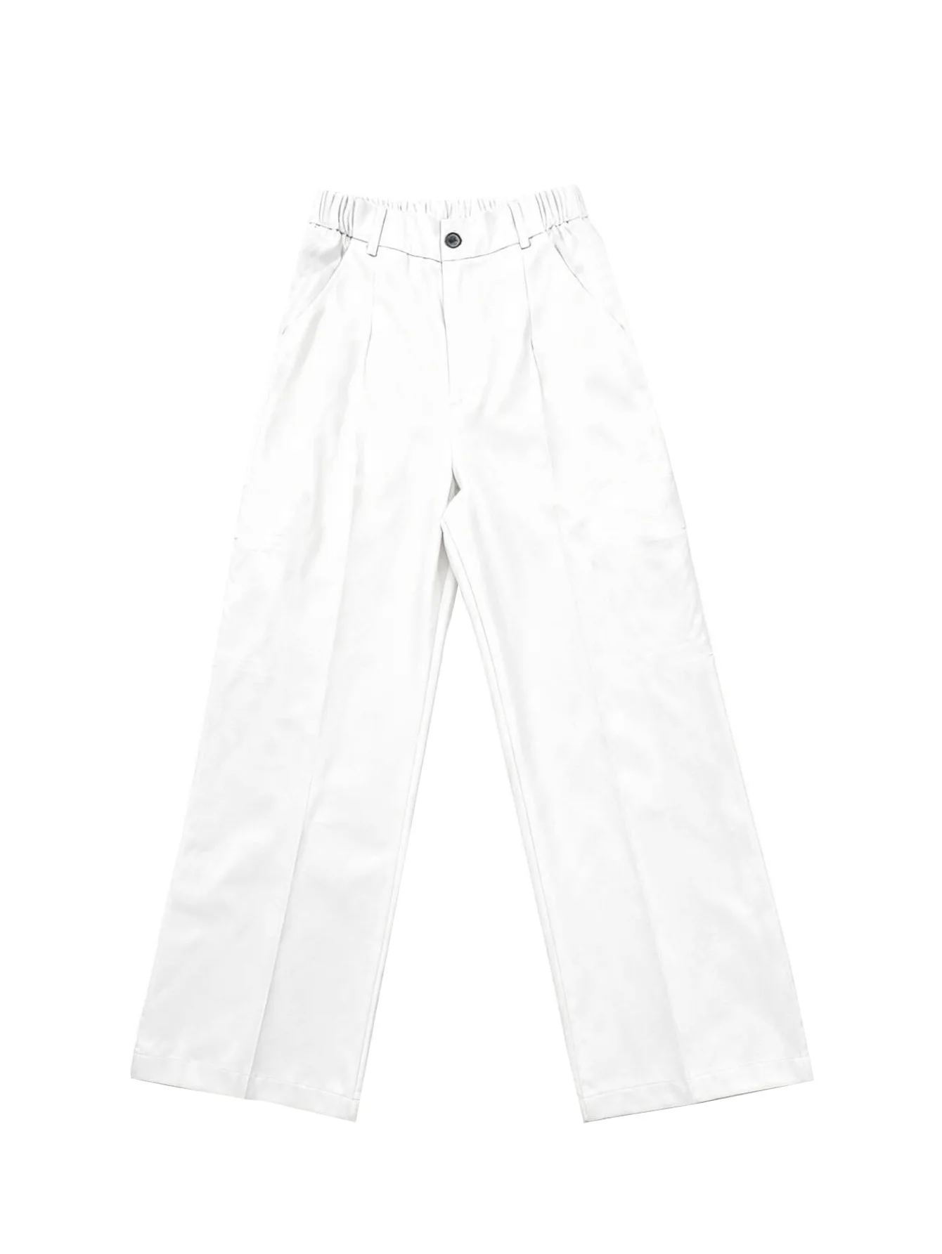 Damen High-Waist Straight-Leg Hosen Formelle Büro-Hosen Slim-Fit Schnitt Klassische Einfarbige Anzughosen – Detail 5