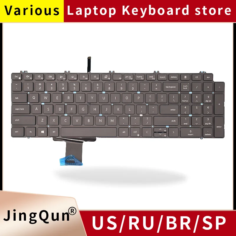 

Replacement US/RU Russian Laptop Keyboard For DELL Precision 7560 7750 7770 7550 7760 P44E 0P2RFG 098KN7 0P2K2J Backlight