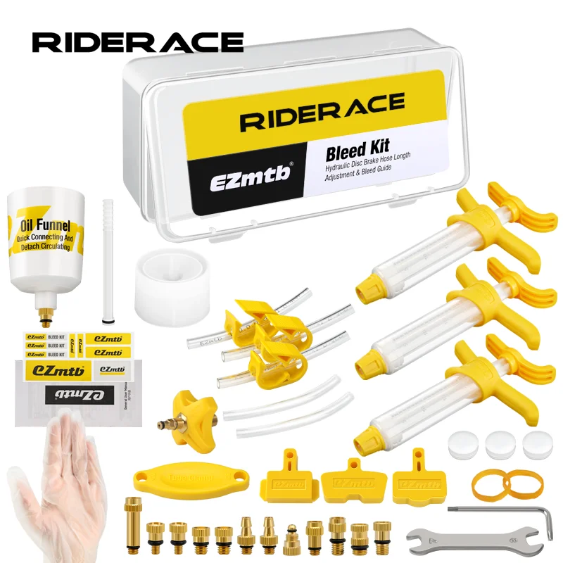 

RIDERACE Bicycle Hydraulic Disc Brake Oil Bleed Kit Tools Ezmtb For SHIMANO SRAM Avid MAGURA Road Cycling MTB Bike Repair Tool