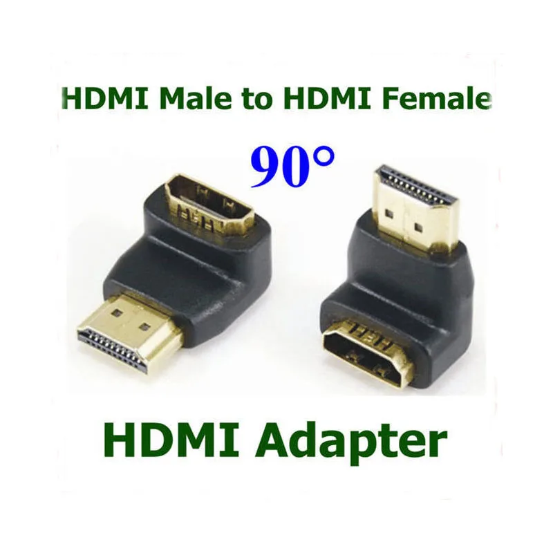 

10pcs HDMI male to HDMI Female Adapter 90-Degree Connector Extender HDMI Converter for LCD minitor PC