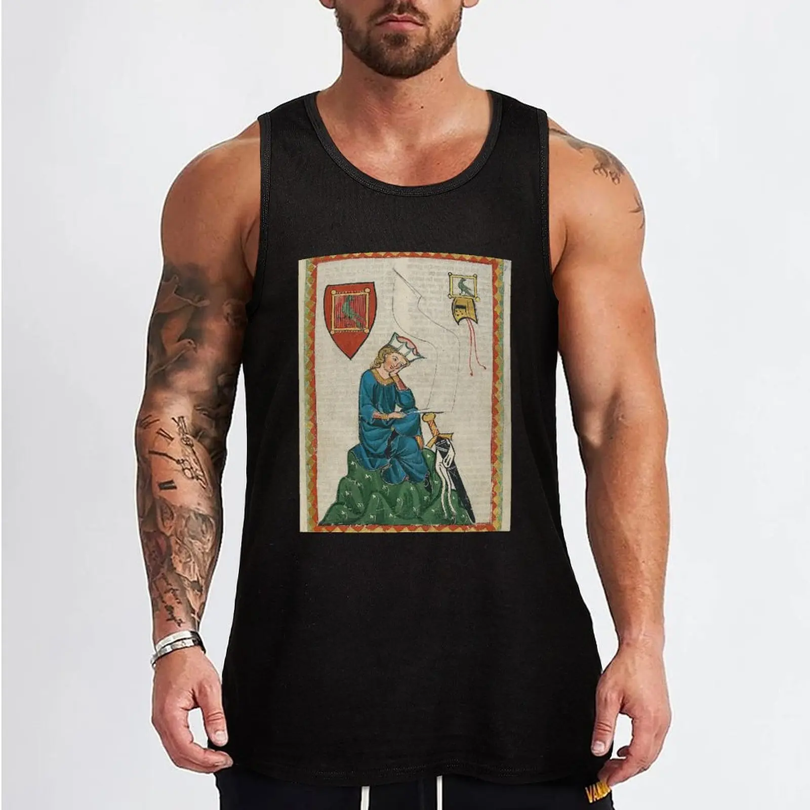 Walther von der Vogelweide... medieval German knight and poet Tank Top Short sleeve t shirts t-shirt Men's t-shirts man