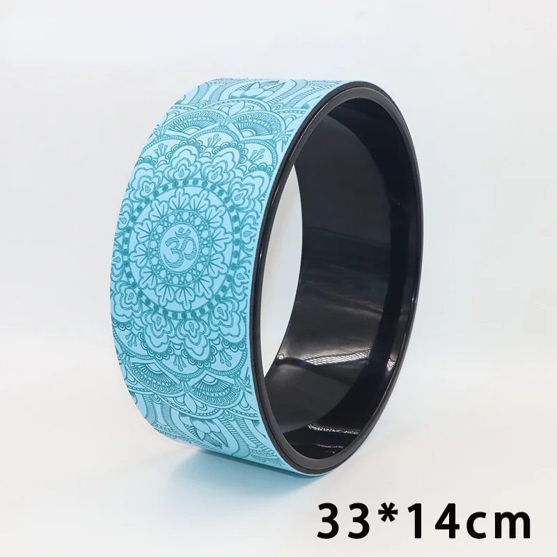 

Mandala Pattern Yoga Whee Pilates Ring Fitness Roller Support Back Tool Exercise Waist Equipment Home Gym Multi Machine