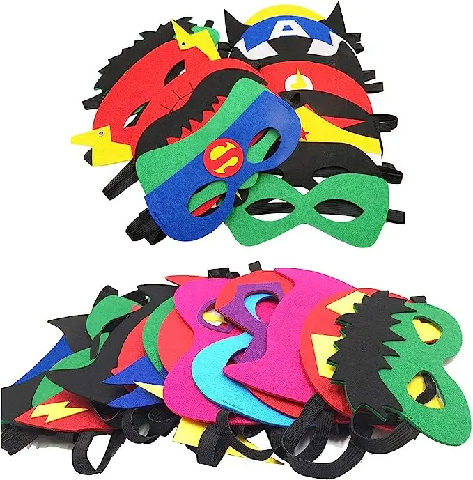 Halloween Superhero Child CosPlay Mask Spiderman Hulk Captain America Mask Birthday Party Costume Christmas Party Gifts Props