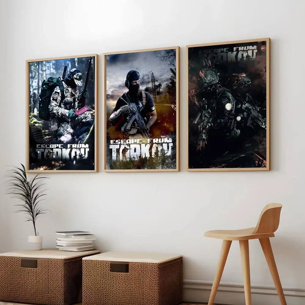 لعبة فيديو الهروب الإلكتروني من تاركوف ملصق فني ذاتي اللصق ملصق مضاد للمياه مقهى ديكور جدران غرفة النوم
