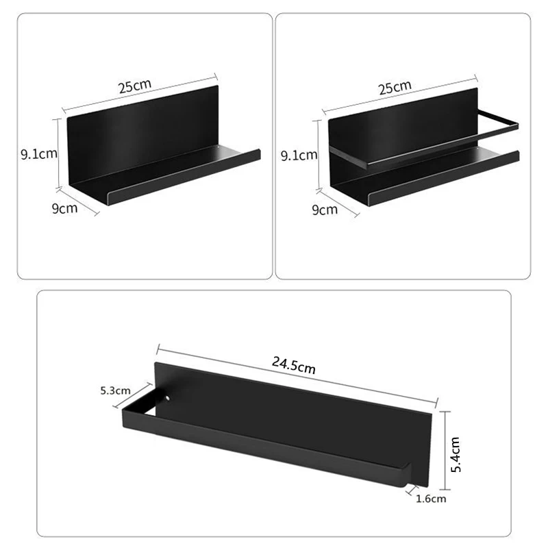 Kitchen Magnetic Organizer Shelf Refrigerator Side Storage Shelves Household Magnetic Spice Rack Hanging Magnet Metal Shelf