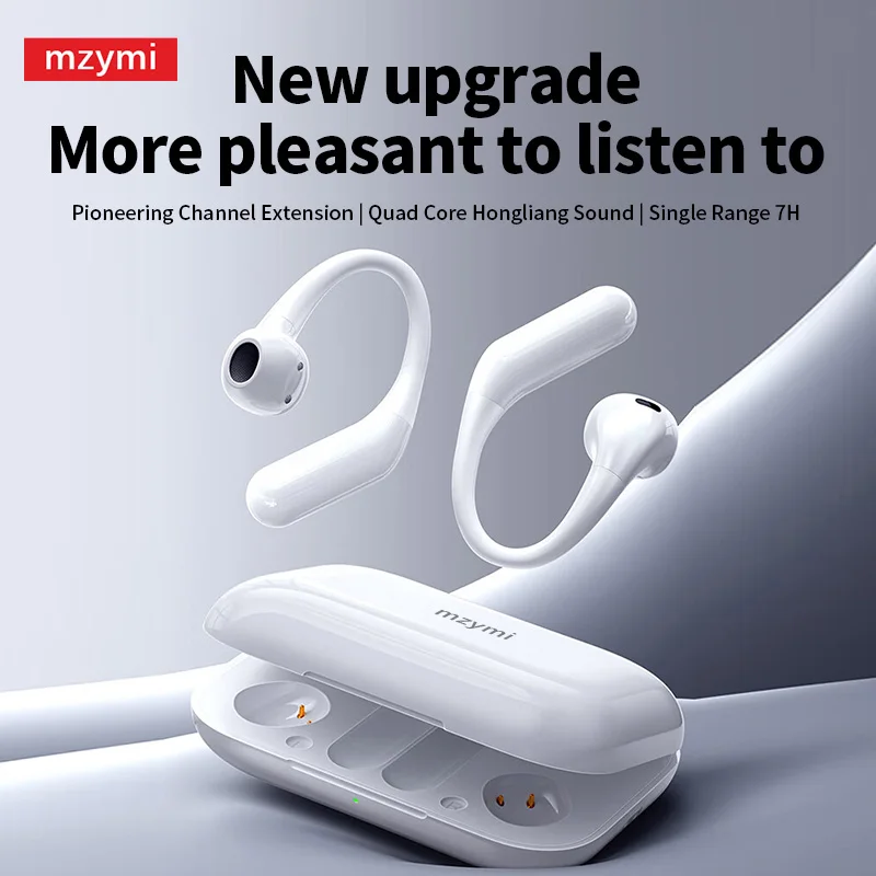 mzymi Air 6 Ear Hook Headphone TWS Bluetooth Earbuds Open Ear Wireless Headset For Sports Running HIFI Sound Earphone For XIAOMI