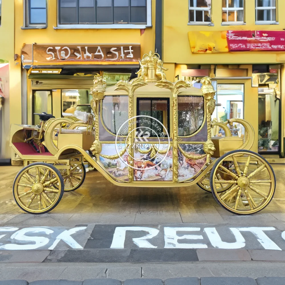 Electric Horse Carriage High Performance Horse Drawn Carriage Christmas Park Horse-Carriage