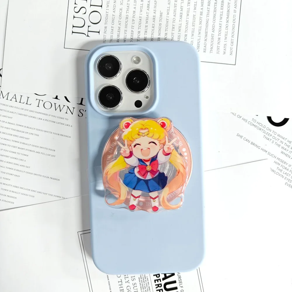 Sailor Moon Suporte para celular Expansível Suporte Dobrável Magsafe PopSockets Magnético para Iphone Griptok para ipad
