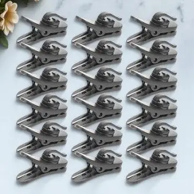 

20Pcs Microphone Fixed Clips Lightweight Portable Lavalier Mic Wire Clips for Hands Free Speaking Singing and Presentations