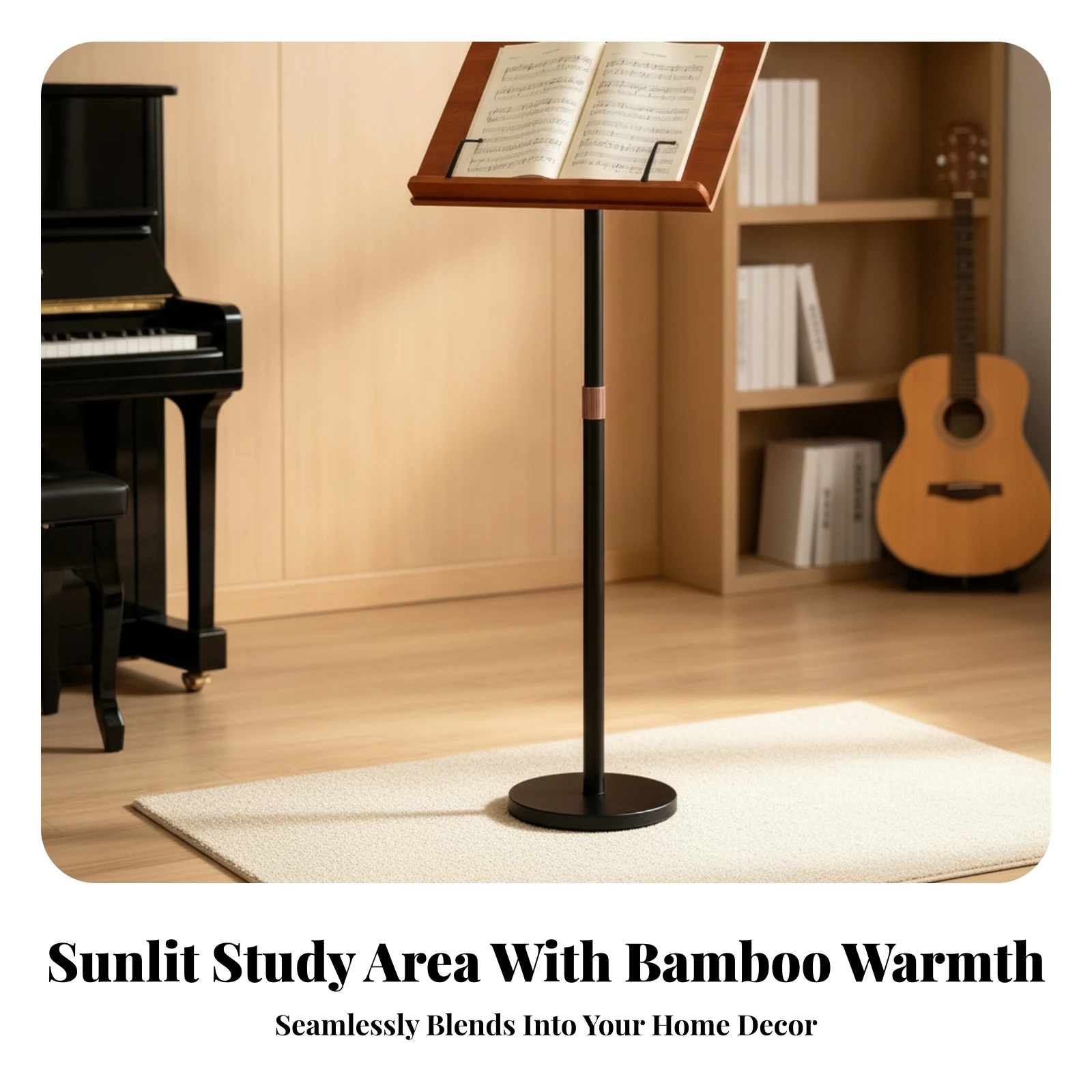 Floor-Standing Reading Stand Multi-Purpose Floor Book Stand Book Holder with Page Clips Sturdy Stable for Readers, Home Offices