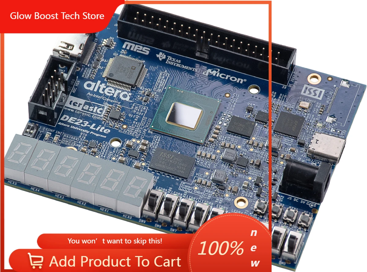 

NYTerasic DE23-Lite Development Kit: Agilex 3 FPGA Dev Board with HDMI, SDRAM & USB-C for Vision & Robotics