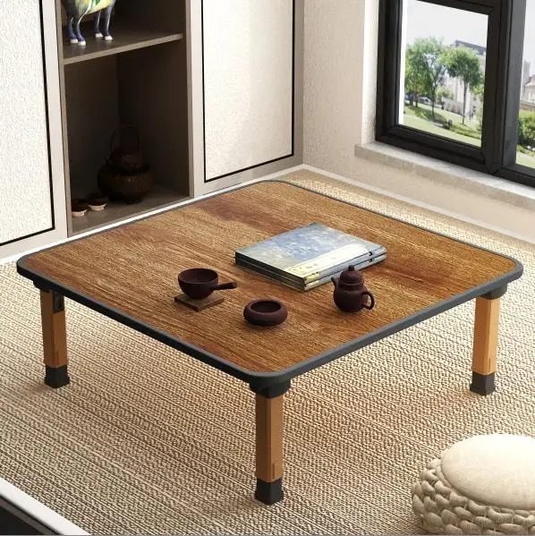 Household Folding Table Multi-functional Round Rectangle Square Small Dining Coffe Table Tatami Bay Window Table Home Furniture