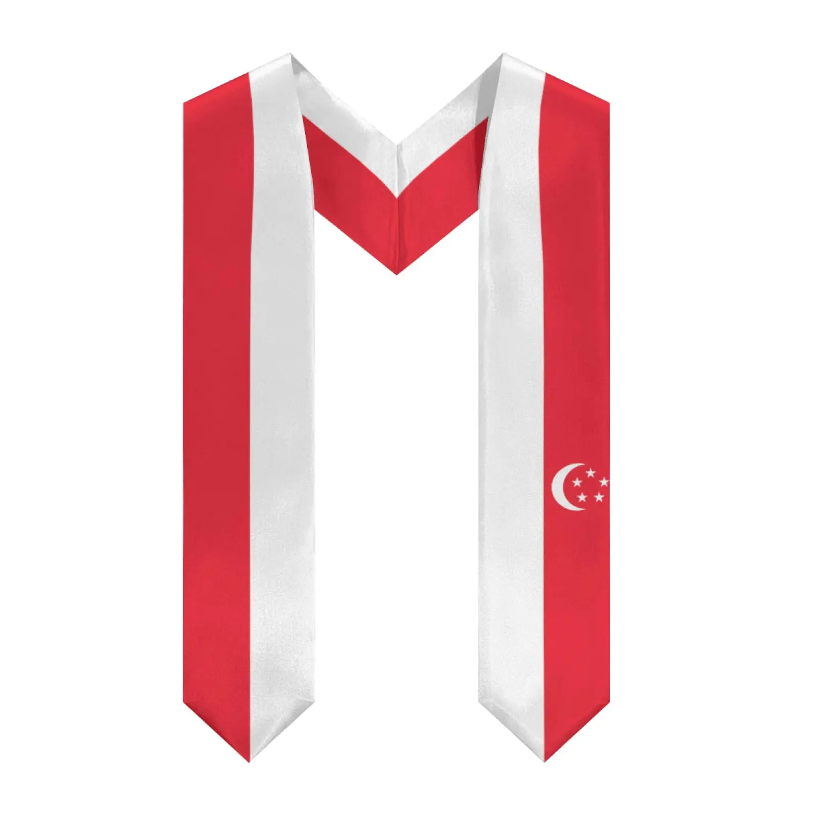 

Флаг Сингапура 2025 года, выпускной палантин с v-образным вырезом, шаль, пояс чести для учебы, доска для международной студентов