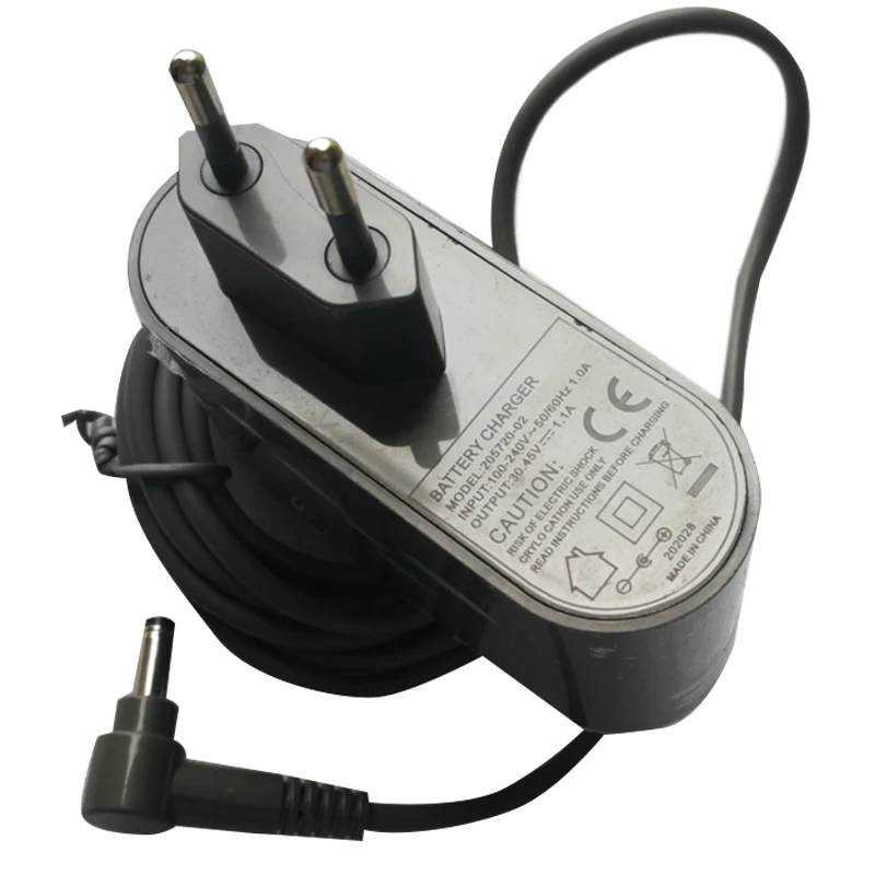 Cargador de aspiradora adecuado para Dyson V10, adaptador de corriente para aspiradora, enchufe europeo, 30,45 V-1.1A