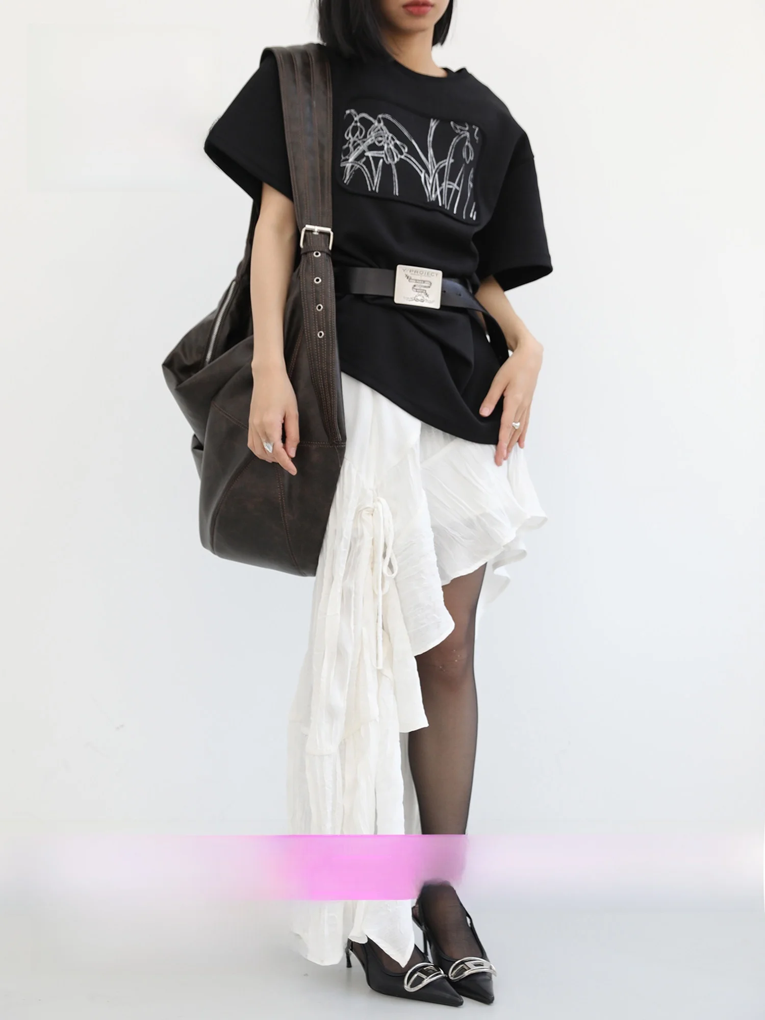 

Large Capacity Pleated Dumpling Bag Wider Shoulder Strap Tote Bag Faded Color Kuspring PU Leather Zipper Closure Casual Bag