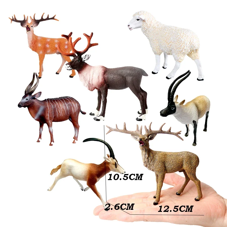 Animali giocattolo Figure Renna di Natale Alce Cervo Sika Antilope Figurine di animali Action Figure Giocattolo per bambini Regali per bambini Decorazione