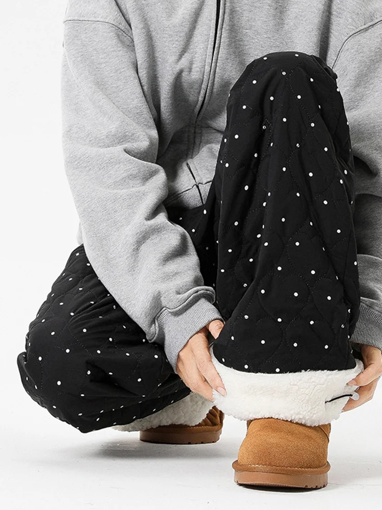 

Мужские зимние утепленные хлопковые брюки с флисовой подкладкой, прямые брюки, верхняя одежда, теплые, ветрозащитные, морозостойкие, повседневные брюки