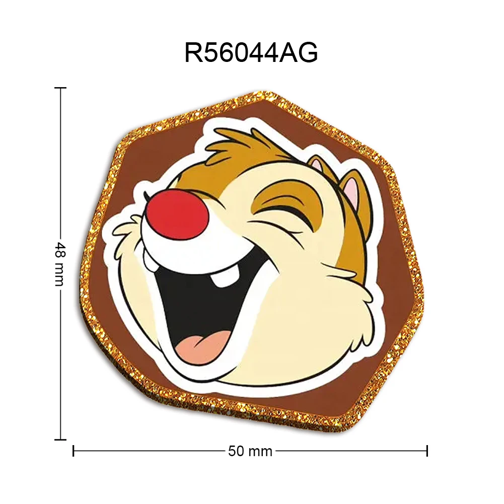 

5pcs 40mm/50mm Golden Disney Chipmunk Glitter Acrylic Charms For Cute Supplies Keychain Phone Case Decor Cute Cartoon Pendants
