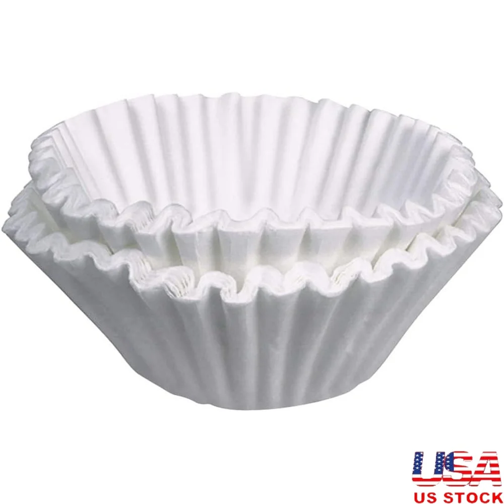 

Универсальные фильтры для кофе, 8–12 чашек, оптовая упаковка, 1000 карат, тяжелая бумага, высокие рифленые стенки, плоское дно, превосходная экстракция вкуса