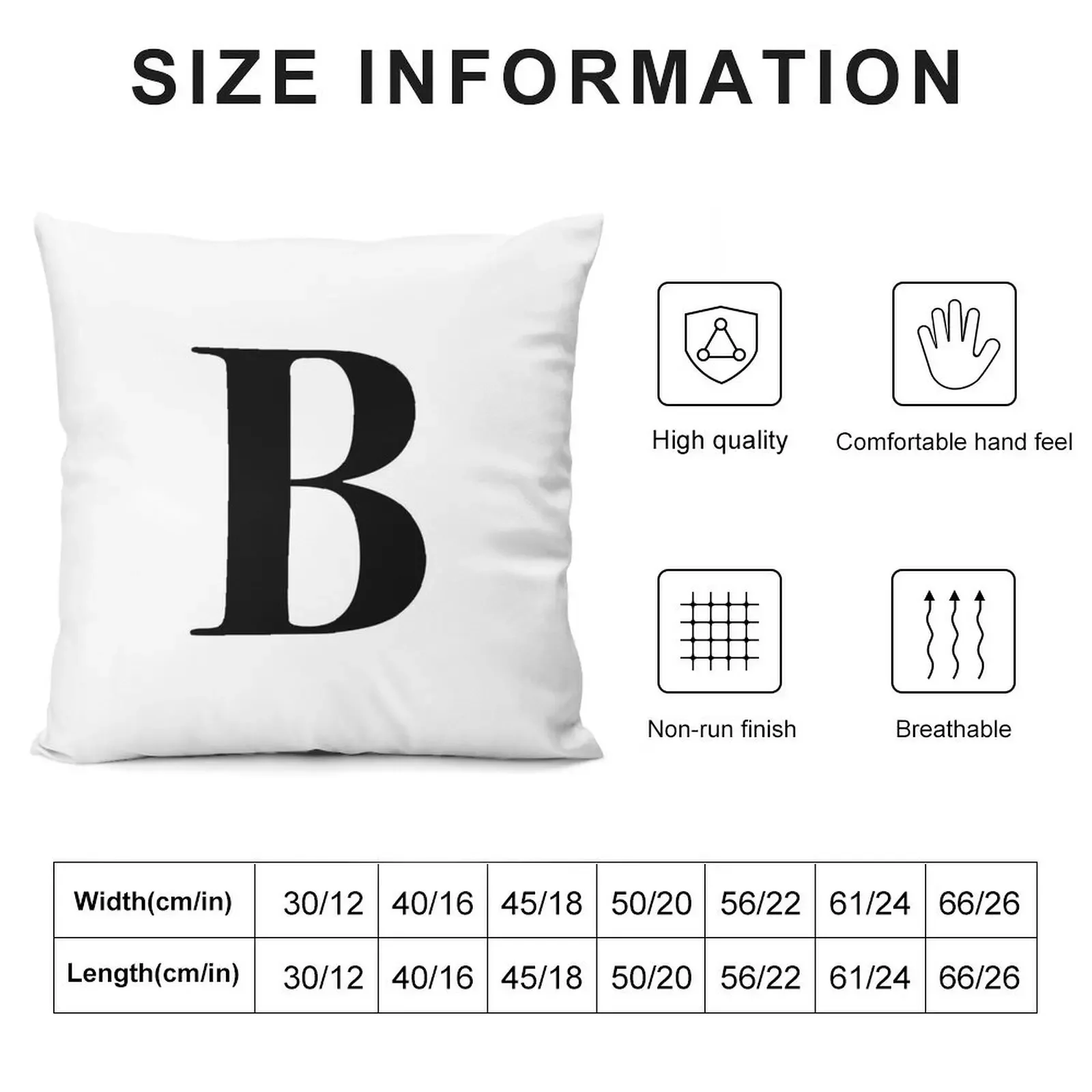 Letter B Initial Throw Pillow New year Pillowcases For Pillows Cushions For Sofa pillow