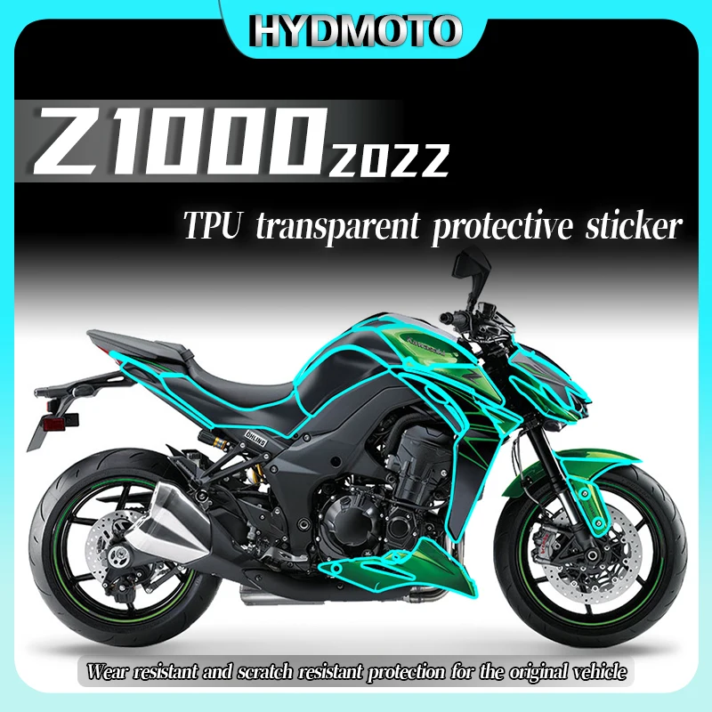 

For Kawasaki Z1000 z1000 2022 invisible car cover instrument panel film body protection fuel tank sticker modified accessories
