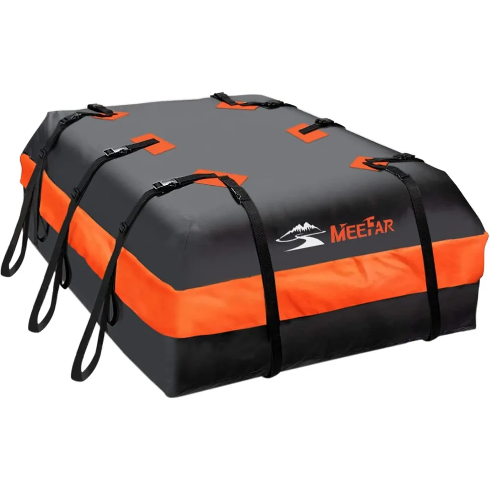 

Rooftop top Cargo Carrier Bag 20 Cubic feet, Includes Anti-Slip Mat, 10 Reinforced Straps, 6 Door Hooks, Luggage Lock