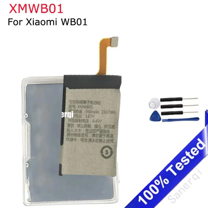 

Аккумулятор 560 мАч XMWB01 для Xiaomi WB01 Сменные аккумуляторы для умных часов + бесплатные ИНСТРУМЕНТЫ