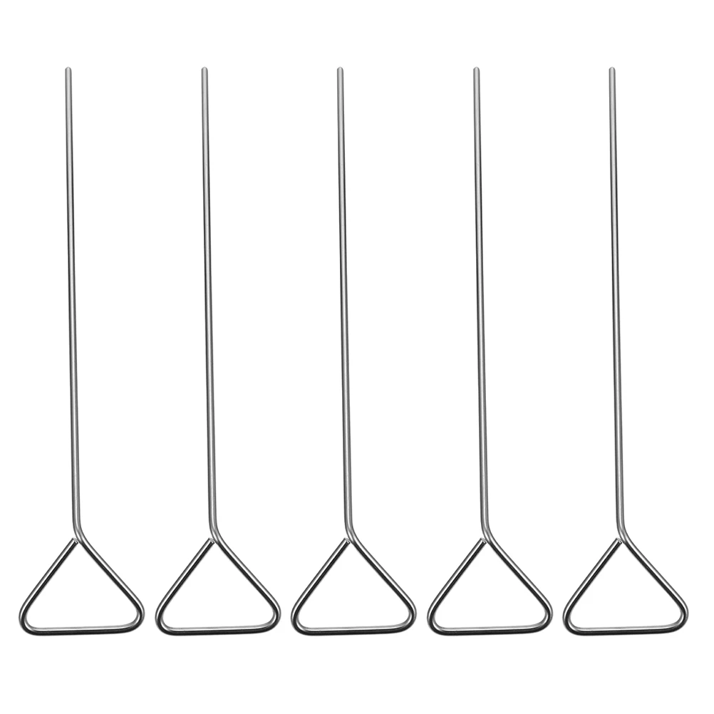 5pcs Stainless Steel Cell Spreaders Rust Resistant Reusable Lab Tools Triangle Head Spreading Bar Even Pressure Distribution