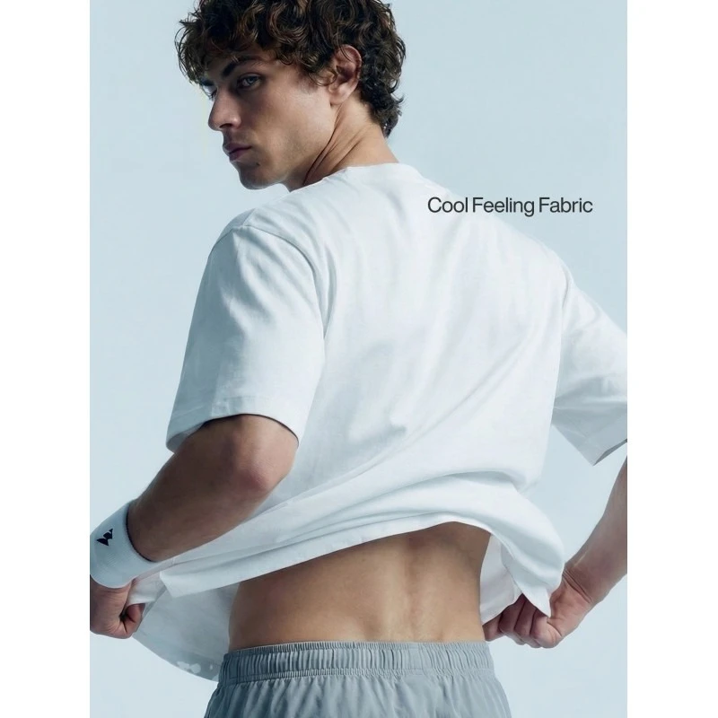 Men's Seamless Taped Cooling T-Shirt – Moisture-Wicking Quick-Dry Short Sleeve Tee for Summer Outdoor Sports & Gym