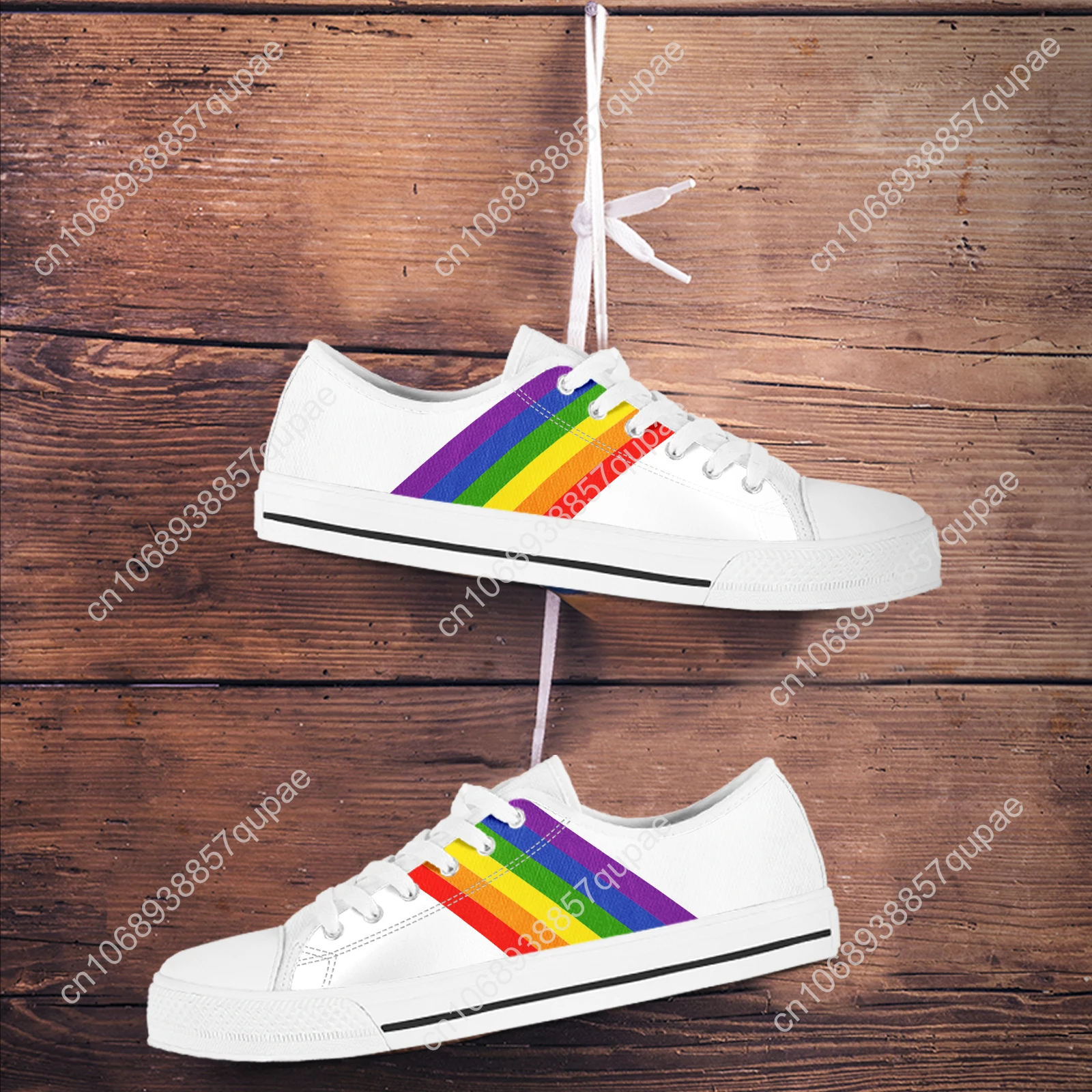 Baskets en toile pour femmes et hommes, chaussures de couple, chaussures de sport décontractées, chaussures plates à lacets pour adultes, LGBT Pride