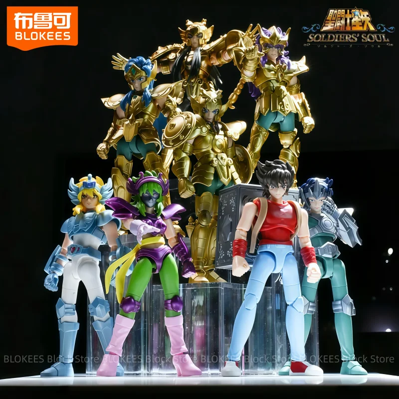 BLOKEES Saint Seiya Building Block Star Edition 2th Anime Cartoon Assembled Toys Movable Model Desktop Decorations Holiday Gifts