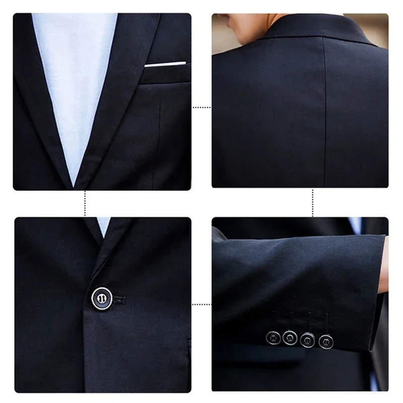 Suits Men 2 Pieces Sets For Wedding Elegant Jackets Blazers Business Formal 3 Full Korean 2024 Pants Coats Luxury