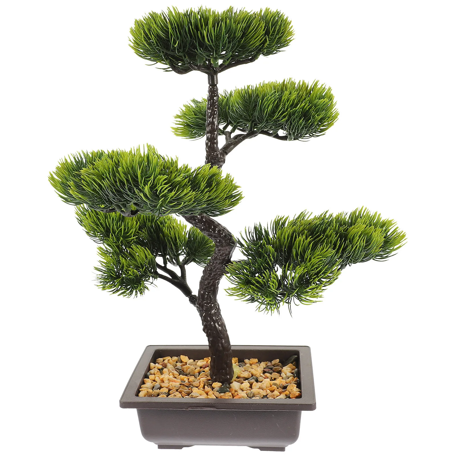 

Greenery Artificial Potted Plants Tree Indoor Bonsai Fake Pine ABS Trees Realistic Small