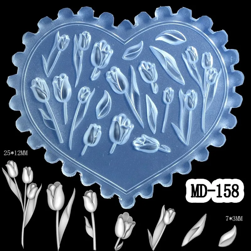 SNASAN Flügel Schleife Blumen Mond Stern Silikonform für Schönheit Nail Art DIY handgemachtes Werkzeug kleine Perlen Polymer Clay Form