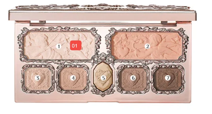 Flower Knows Strawberry Cupid Collection Make-up Palette 14g pink Blush/Highlighter