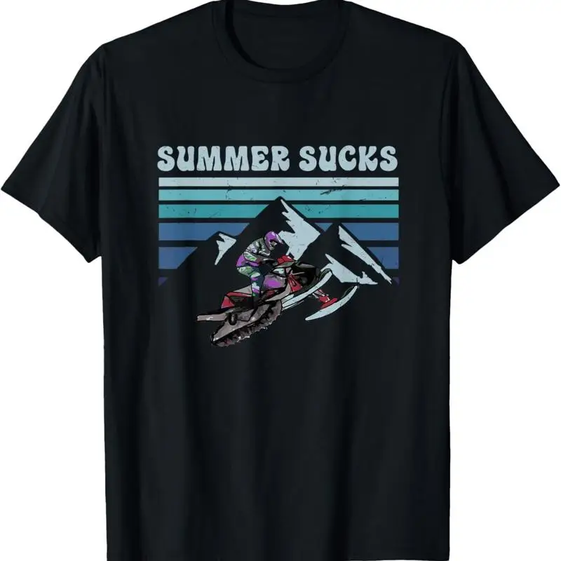 Snowmobile Jet Ski Xmas Summer Sucks Fun Saying Winter Sport T Shirt