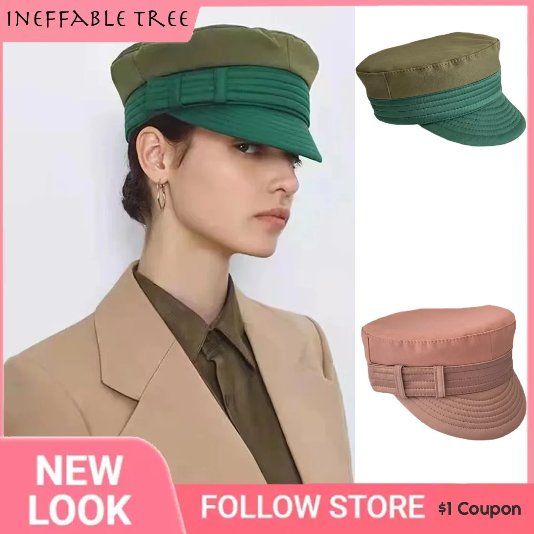 

Brand Newsboy Hats for Women Patchwork Stain Spring Caps Flat Spring Visor Cap Designer Octagonal Elegant Lady Cap Bonnet