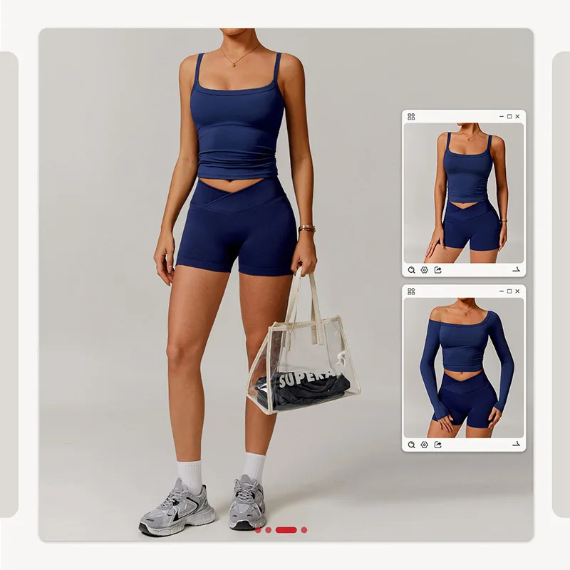 Женские сексуальные эластичные шорты для йоги персикового цвета, бесшовные брюки для фитнеса с узкой талией, спортивные инструменты для похудения и формирования