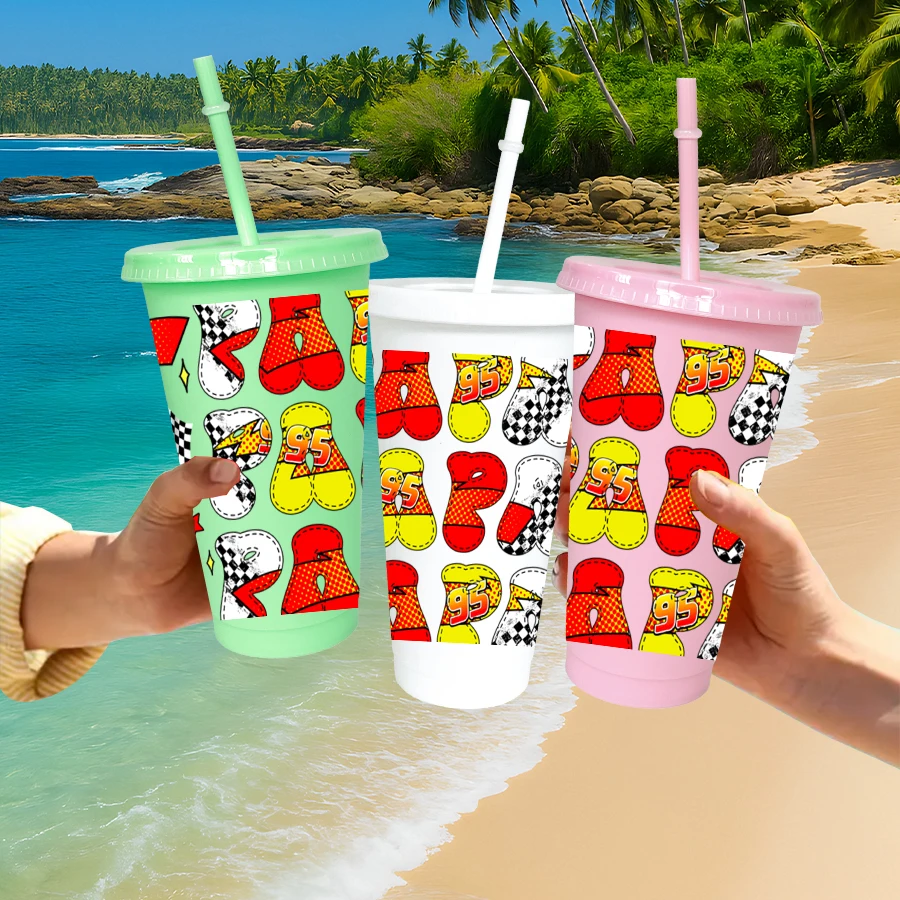 12 قطعة/الحزمة ديزني، لايتنينج ماكوين، سباق 26 أونصة بهلوان بلاستيكي ملون لحفلات أعياد الميلاد، أواني للشرب، كوب قهوة عصير #5