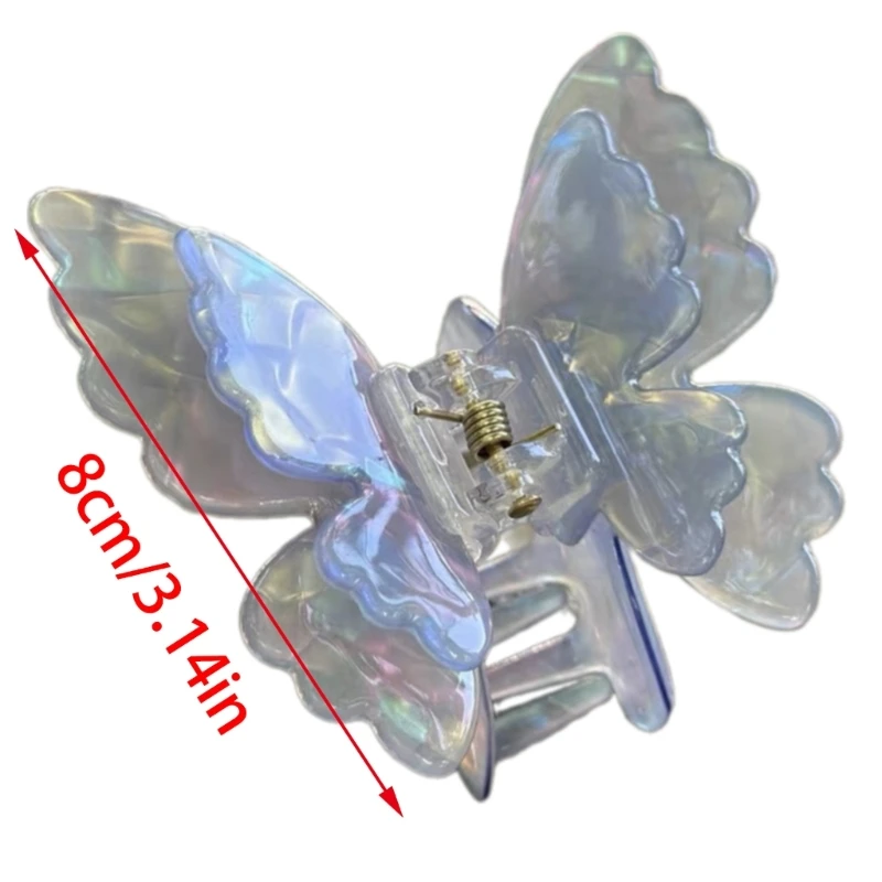 Traceless Butterfly Hair Claw Updos Hair Spring Claw Clip Women Hair Styling Ornament Thin Hair Jaw Clip Hair Ornament