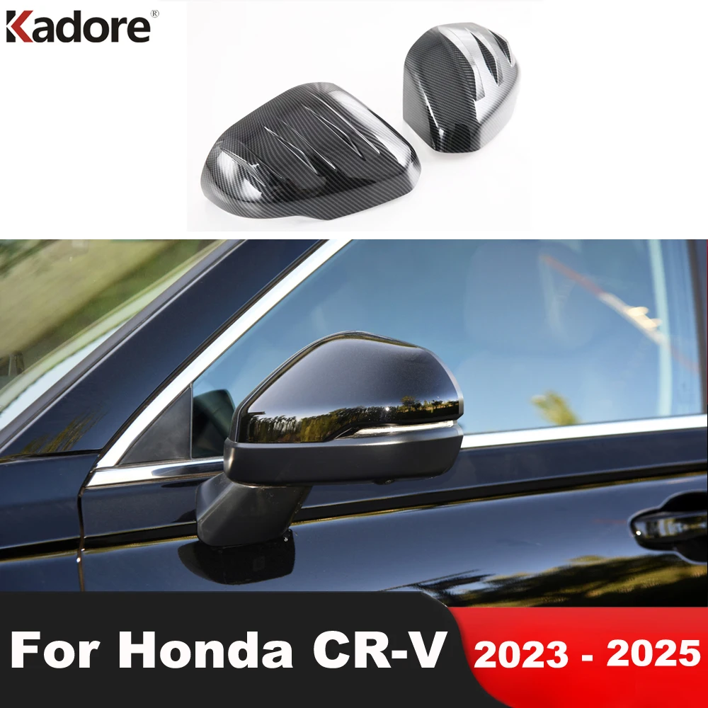 

For Honda CRV CR-V 2023 2024 2025 Carbon Fiber Rearview Mirror Cover Trim Side Wing Mirror Cap Frame Overlay Car Accessories