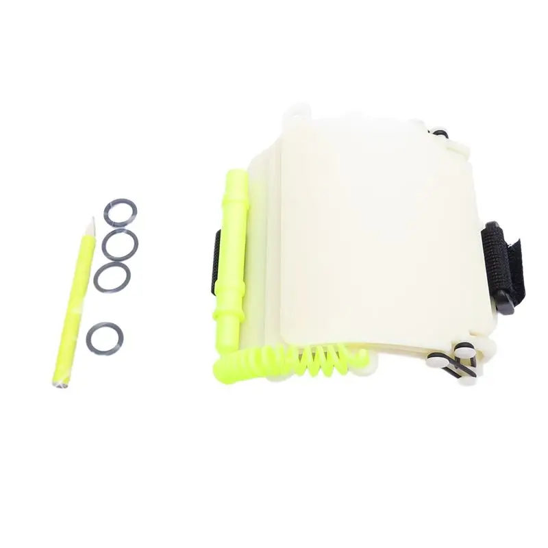 -[Cilae-17R] Luminous Underwater Triple Scuba Diving Wrist Writing Board With Pencil 3 Panels Write Board