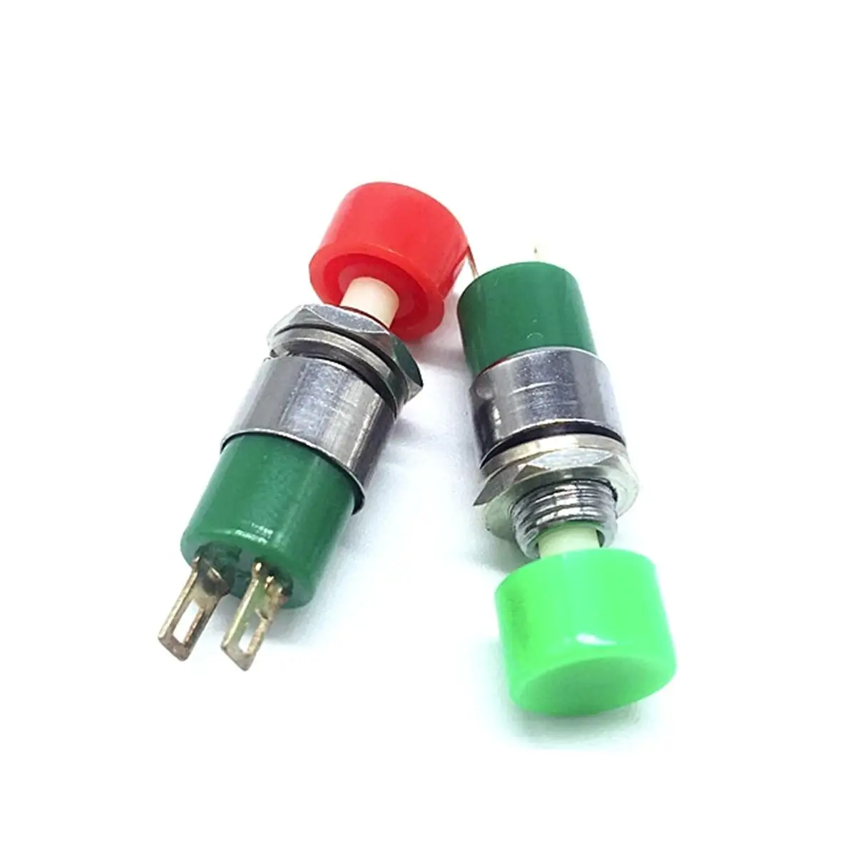 2PCS 7mm Hole 2 Pins SPST Momentary Push To ON Pushbutton Switch DS-323