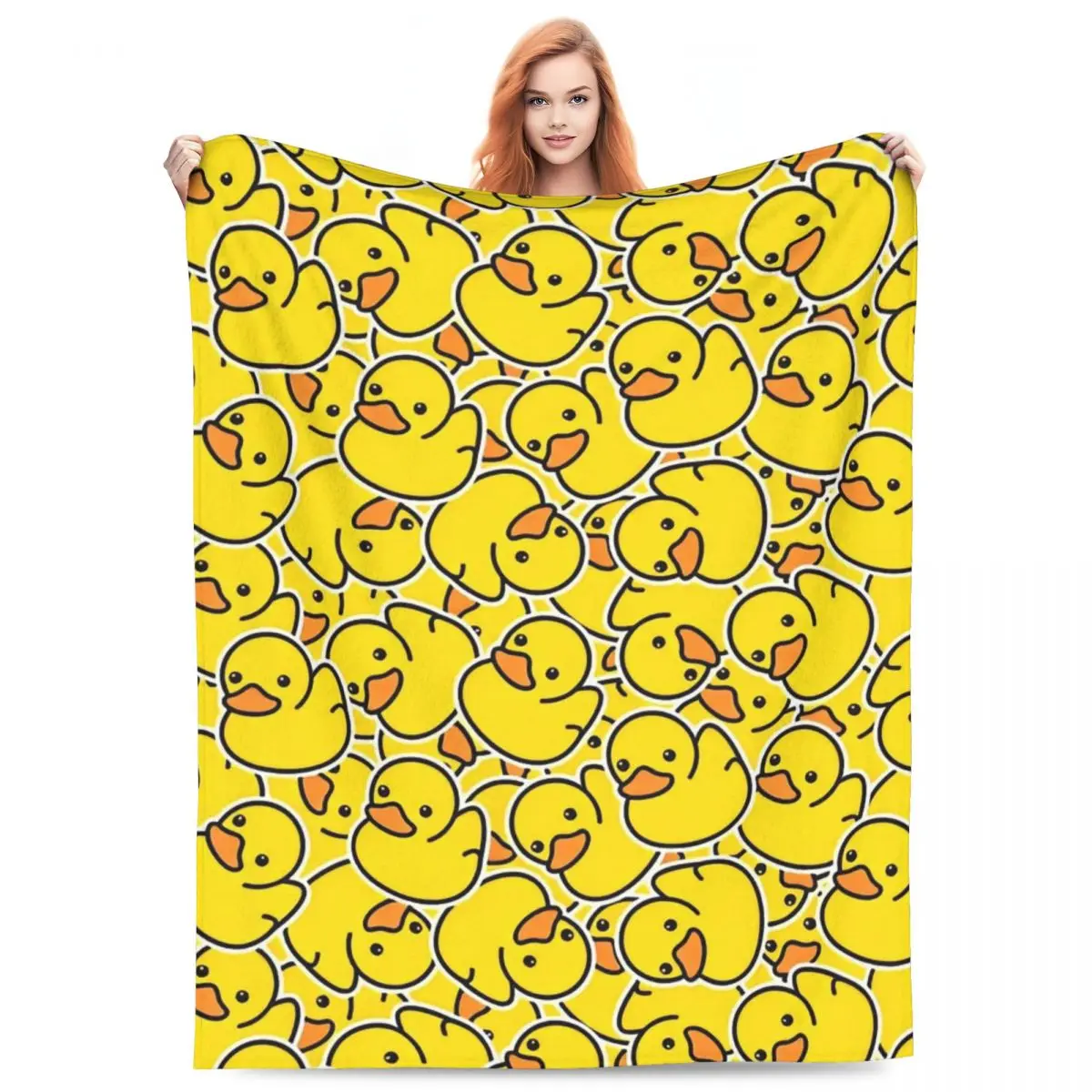 

Cartoon Yellow Duck Merch Blanket Ultra-Soft Flannel Throw Blankets Relax Rug Piece