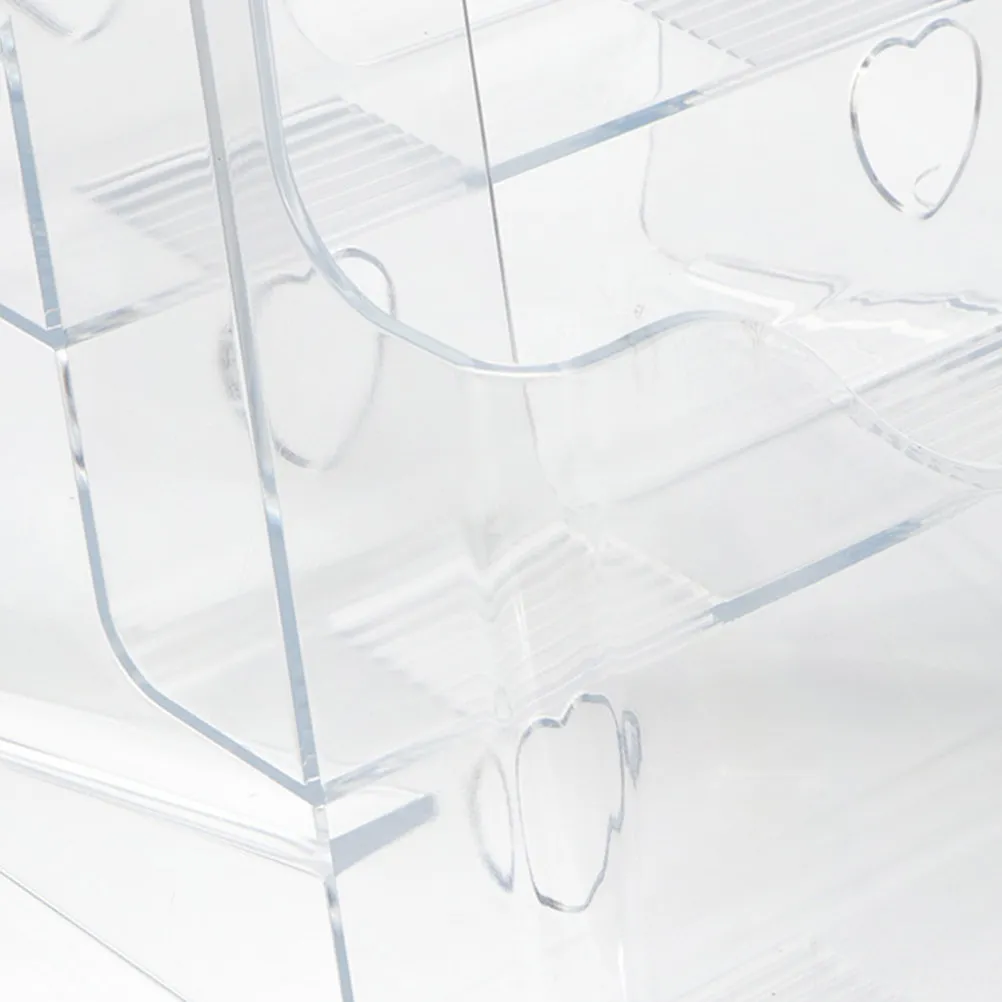 

2Pcs 4-Tier A5 Clear Plastic Brochure Holder Literature Display Stand for Flyers Pamphlets Magazines Document Organizer Office