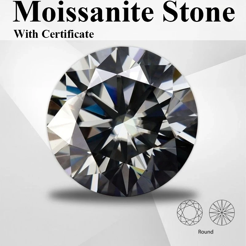 

Технические серые цвета, круглый вырез, лабораторный рост, драгоценный камень, пройдено для Diy изготовления ювелирных изделий, поставляется с сертификатом GRA