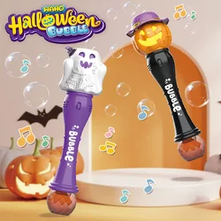 Christmas Halloween Handheld Light Electric Bubble Gun Automatic Soap Blower Children's Outdoor Bubble Machine Toy Party games