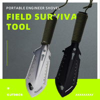 Camping Portable Engineer Shovel, Stainless Steel Multi-Functional Tactical Hand Shovel for Outdoor & Survival Use