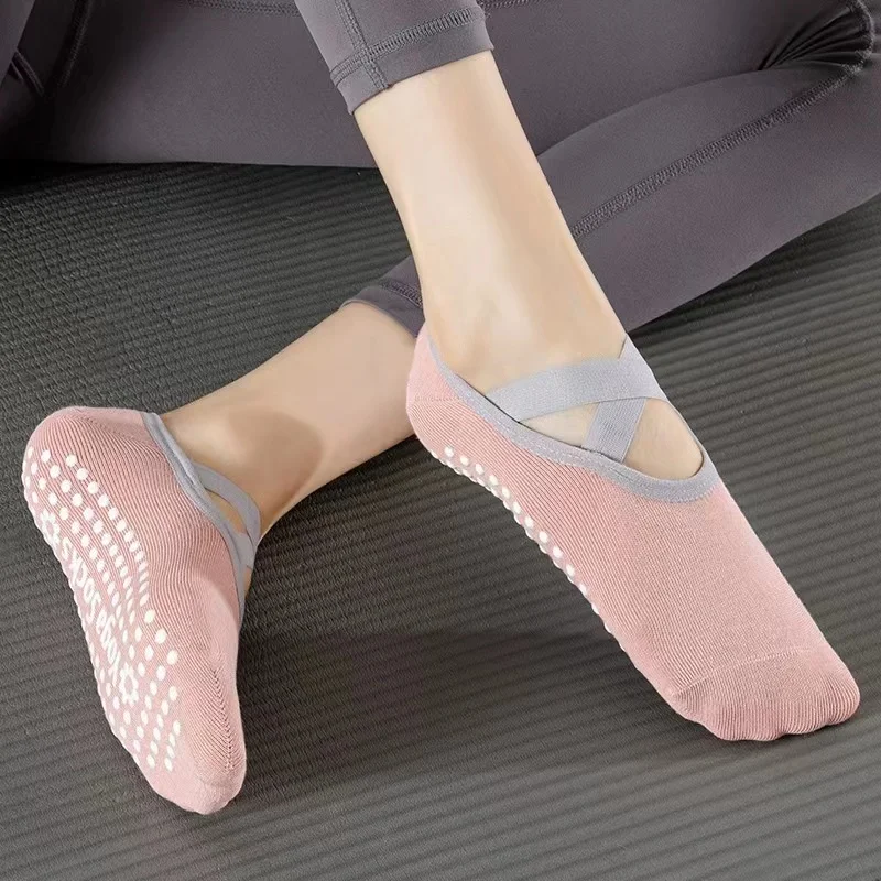 5 Pairs,socksYUPAO Yoga  for Women Nylon Pure Cotton Non Slip Section Bandage Sports Ballet Dance Sock Moisture Absorption