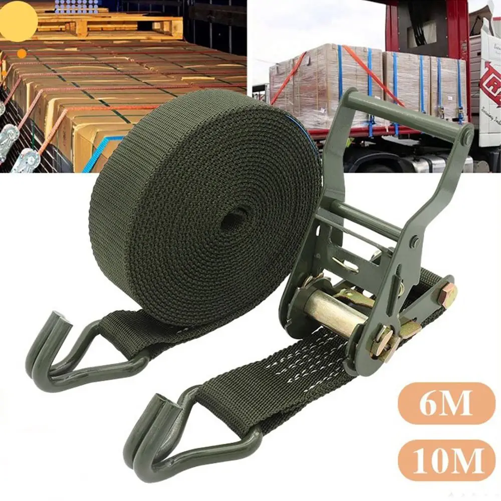 

6/10M Hot Thickened Truck Strapping 10 Tons/5 Tons Durable Ratchet Tie Down Transport Safety Belt